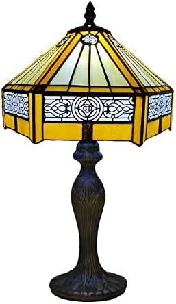 CASPERi Tiffany Style Table Lamp Antique Hand Crafted 10" Dragonfly Shade Stunning Quality Lamp for Bed/Living Room