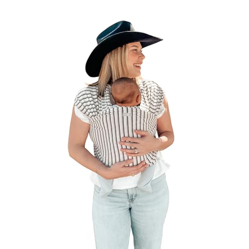 Image of Moby Baby Wrap Carrier Classic for Newborns to Toddlers (8-33lbs), Infant Sling Carrier, Lightweight & Hands Free Design, Adjustable for All Body Types (Heirloom Stripe)