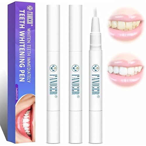 3 Lapiz Blanqueador Dental, Bolígrafo Blanqueador Dental, Eliminar Las Manchas Dentales, Blanquear los Dientes de Forma Rápida y Eficaz, Profesional Blanqueamiento Dental Efect, Sabor Menta
