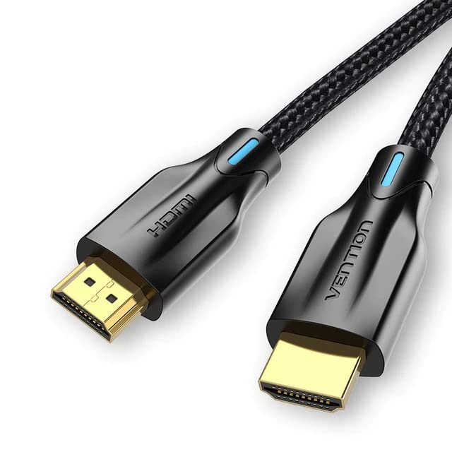 VENTION8K HDMI Cable, HDMI 2.1 Cable, Ultra High Speed 48Gbps 8K@60Hz 7680P Dolby Vision, Enjoy The HD Vision of The Game, Compatible with PS5,PS4,PS3 (8K HDMI Cotton Braided, 0.5 Meter)
