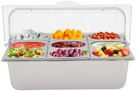 Cold Food Buffet Server, Ice Food Serving Display Tray, Cold Food Serving Trays 