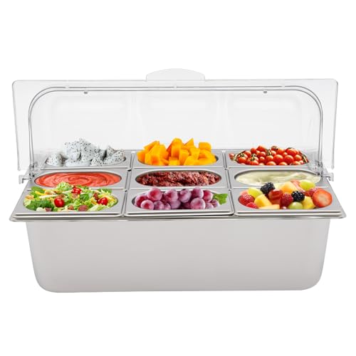 Stainless Steel Flip-Top Food Serving Container