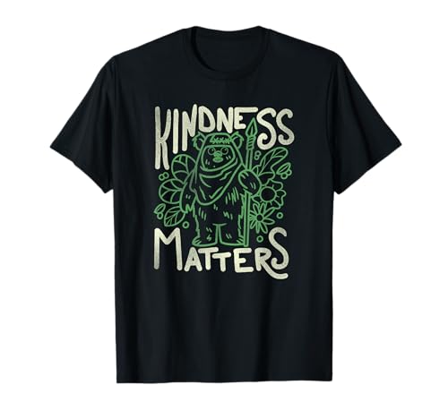 T-shirt Ewok Star Wars Earth Day en lignes minimalistes coton col rond pour adultes