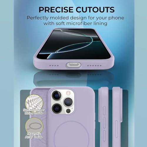 Image of iPhone 16 pro Max Silicone Magsafe Case | Shock Proof Design & Camera Protection | Premium Rubberised Apple iPhone 16 pro Max Cover (Microfiber Lining) | Magnetic Liquid Silicone - Purple