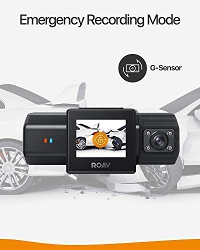 Anker Roav Dual Dash Cam Duo, Dual FHD 1080p Câmera veicular de amplo ângulo frontal e interno, dois