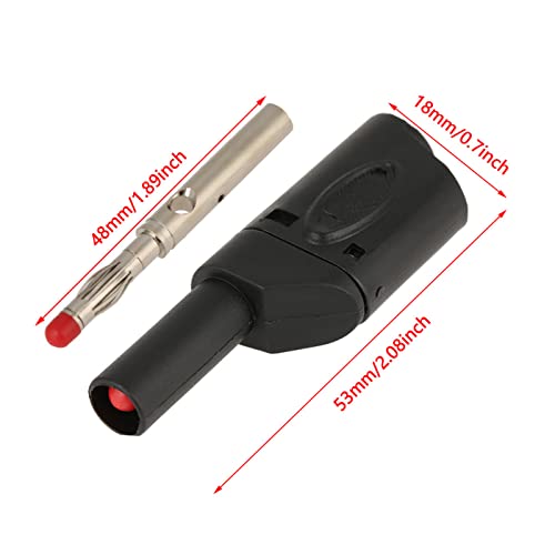 10 Conectores Banana Apilables Tornillo 4mm Rojo/Negro miniatura 3
