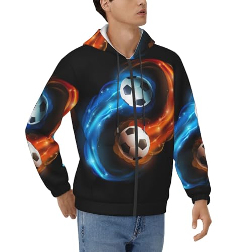 Sweat à capuche football homme zippé chaud pour éviter les coups de froid