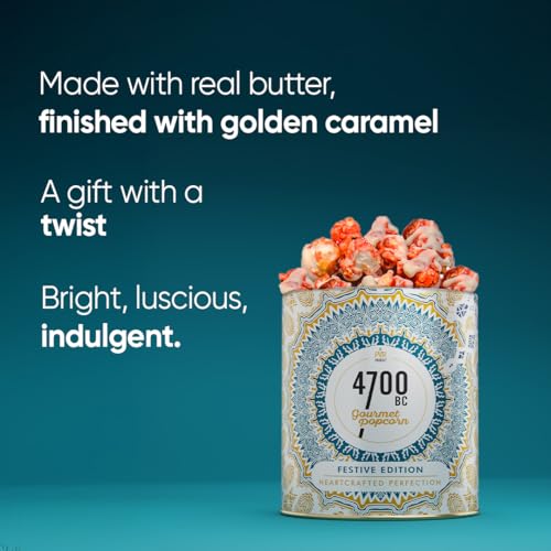 Image of 4700BC Gourmet Popcorn, Cranberry White Chocolate, Tin, 150g (Pack of 3)