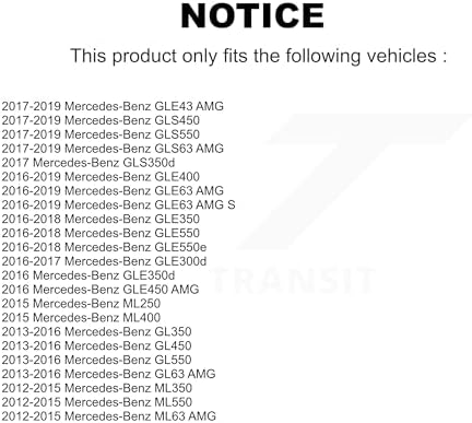 TOR Front Suspension Bar Link Kit Replacement For Mercedes-Benz ML350 GLE400 GLE350 GL350 GLE43 AMG GLS450 ML400 GLE63 S ML550 GL550 GLS550 ML63 GL450 GLS63 GLE450 GL63 GLE550 GLE550e ML250 GLE300d - - 1