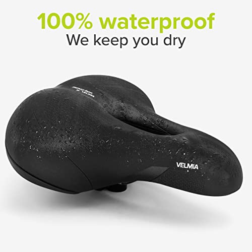 Velmia Bike Seat Designed In Germany, Made Of Comfy Memory Foam I Bicycle Seat For Men And Women, Waterproof Bike Saddle With Smart Zone-Concept I Exercise Bike Seat, Seat For Bmx, Mtb & Road #TOP4