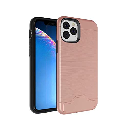 Étui iPhone 11 Pro rigide anti-choc ultra-mince texture brossée rose