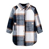 VKOMEO Little Girls Coat Baby Fleece Jacket Button Warm Winter Coats Kids Khaki Girls Trench Coats Outwear Wool Jackets Toddler 5-6T