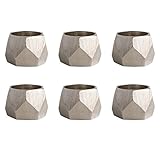 DII Decorative Geometric Napkin Ring Set, Triangle Band Silver, 6 Count