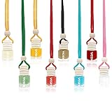 Ikeda scents 16Pcs Car Hanging Air Freshener, 4ml Car Perfume Bottle Pendant Diffuser with Wood...