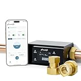 Frizzlife LP365 1.25-Inch Smart Water Monitor and Automatic Shutoff - 0.01GPM Ultrasonic Micro Leak Detection, APP Wi-Fi Remote Control, Real-Time Flow/Temp Monitoring, for 1-1/4-Inch Diameter Pipe