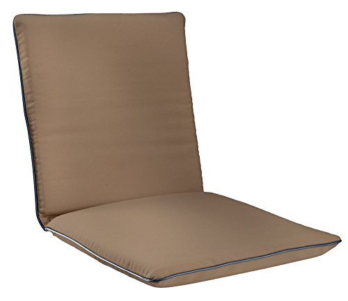 Coussin d'assise seapo lot de 2 taupe pour chaise de jardin et cuisine