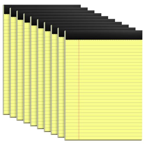 10 Pack Yellow Legal Pads 8.5x11