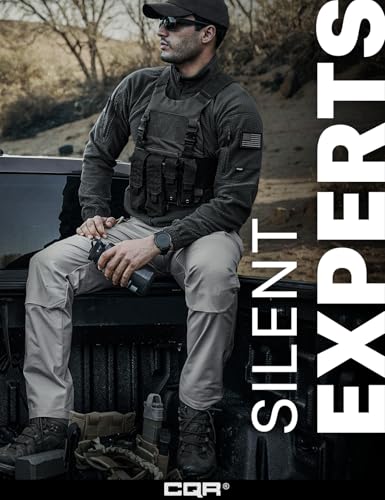 Image of CQR Men's Flex Stretch Tactical Pants, Water Resistant Ripstop Cargo Pants, Lightweight EDC Outdoor Work Hiking Pants