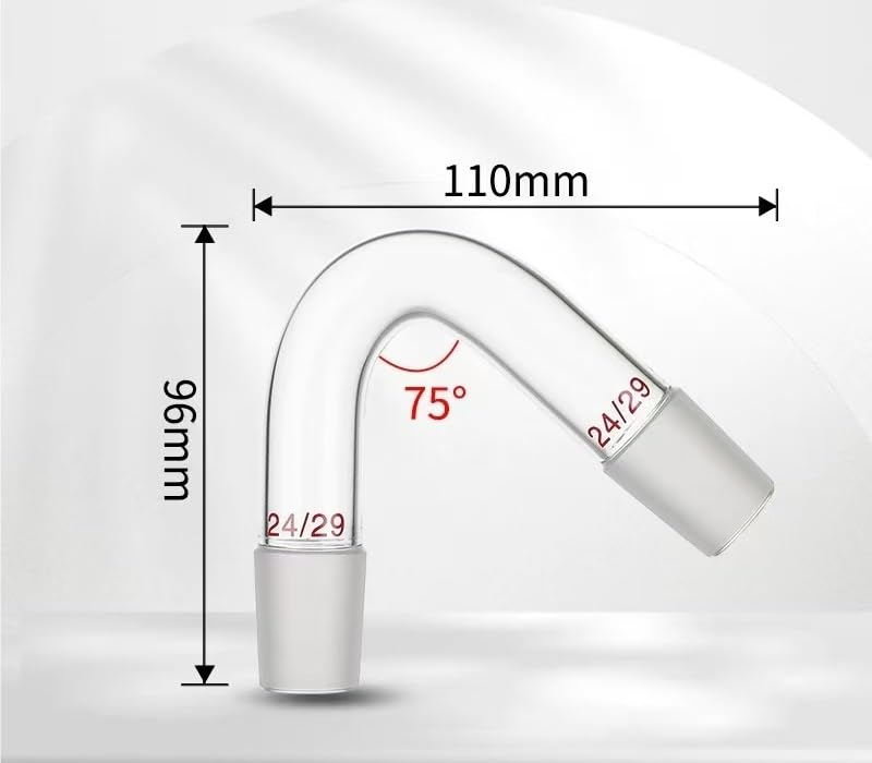 Borosilicate Glass Distillation Joint—Laboratory Elbow Joint (Compatible with 19/26, 24/29, 29/32 Specifications)(24-29)