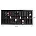 Gallery Solutions 35x16 Wall Mounted Curio and Shot Glass Display Case with Glass Door, Black