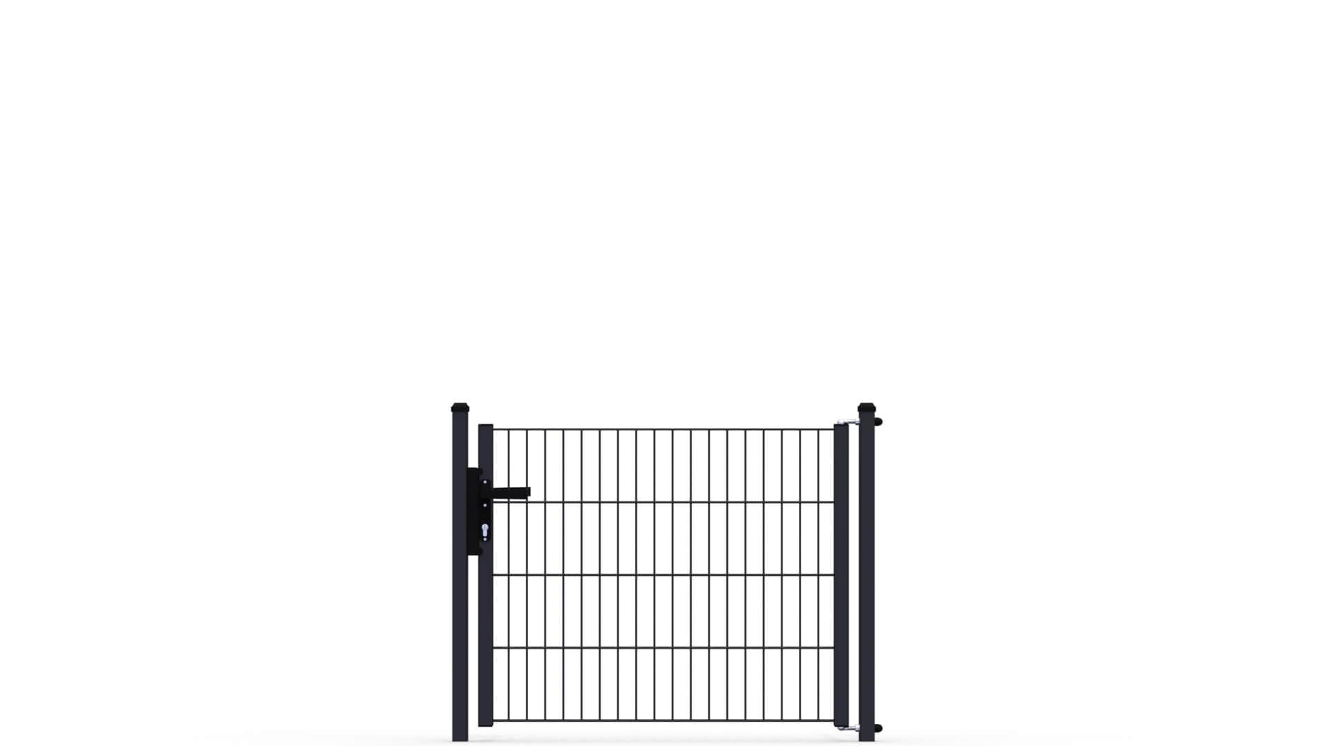 Gartentür ECO-Linie Doppelstab Gartentor Zauntor Metall feuerverzinkt pulverbeschichtet RAL 7016 Anthrazitgrau (830 mm x 1166 mm)