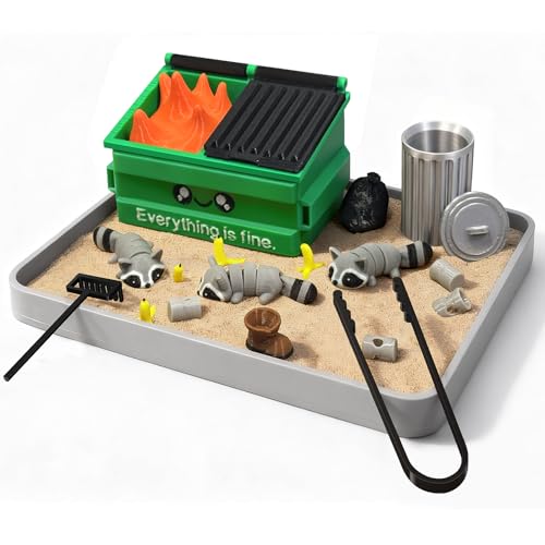 Estairkas Dumpster Fire Zen Garden for Desk Decor, Funny Desk Accessories Zen...