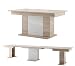 Produktbild Furniture24 Tisch Star 06 Esstisch Säulentisch ausziehbar 160-410 cm (Sonoma Eiche/Weiß Hochglanz)