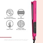 Revlon Smooth Brilliance Ceramic Hair Flat Iron | Smooth Glide and Ultra-Sleek Sylas, (1 in)