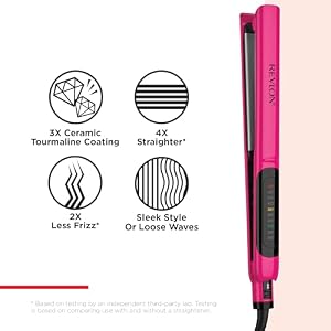 Revlon Smooth Brilliance Ceramic Hair Flat Iron | Smooth Glide and Ultra-Sleek Sylas, (1 in) — photo 4 of 5