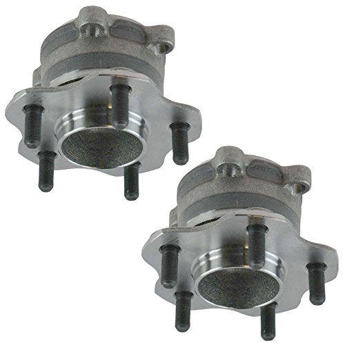 Image of TRQ Rear Driver and Passenger Side Wheel Bearing and Hub Assembly Set 2 Piece Compatible with 2009-2014 Nissan Murano Front Wheel Drive 2011-2017 Quest