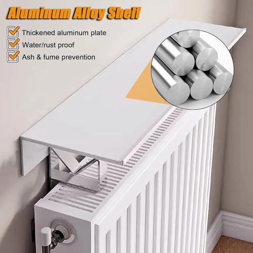 Cache-radiateur élégant en fonte au design décoratif blanc