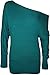 Womens Plain Long Sleeve Plus Size Batwing Top