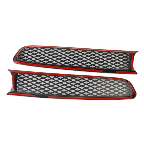 Image of Black Front Bump Reseau Cover Fog Trim Accessories for 1997-2004 Chevrolet Corvette C5 (Type B)