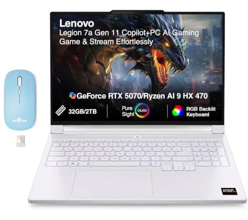 Image of Lenovo Legion 7a Gen 11 AI Gaming Laptop, 16 inch 3K 240Hz OLED, 32GB, 2TB SSD