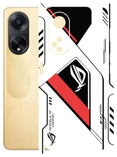 Image of AtOdds - Full Body Back Screen Guard Protector Film - Lamination Wrap Skin Sticker Compatible with Oppo F23 (5G) | Scratchproof Matte Finish (RogRed)