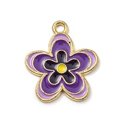 Purple Flower Charms_50 pcs