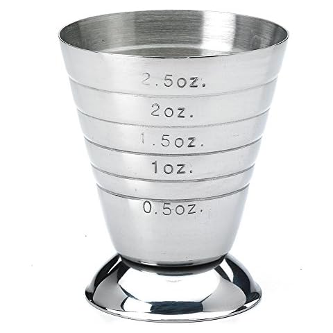 Barfly Measuring Cup, 2.5 oz, Stainless Steel Cover