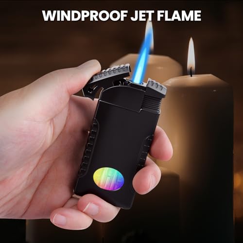 Encendedor Doble Llama Recargable con Butano miniatura 5