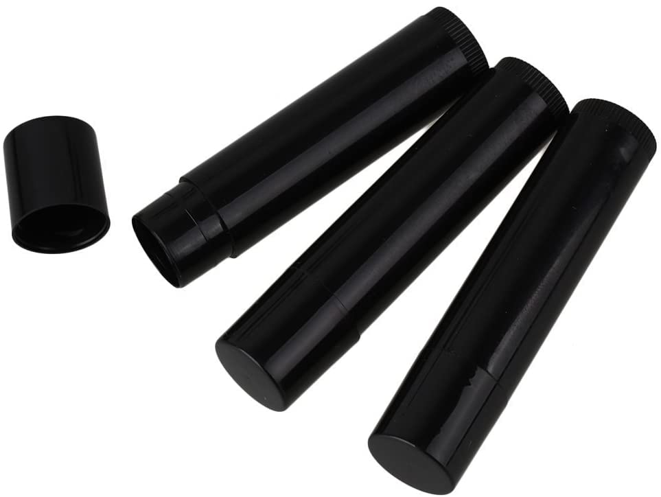 Hunky Dory 5 Grams Black Cosmetics Container for Chapstick Lip Balm, Essential oil, Costemic, Makeup Use (Pack of 6) 3