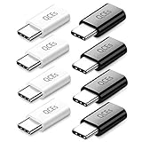 USB C Adapter, QCEs Micro USB to USB C Adapter Converter 8 Pack Charging Syncing USB C Fast Charger Compatible Samsung Galaxy S9 S8 Plus Note9/8 Google Pixel 2 XL Nexus 6P 5X LG G5 V20 Nintendo Switch
