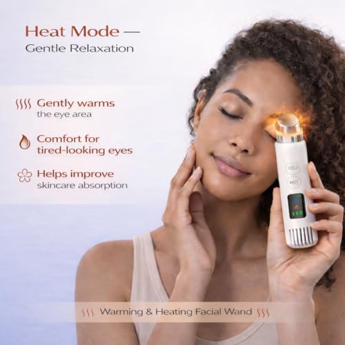 2-in-1 Cold & Warm Depuffing Wand for Face & Eyes,Adjustable Temperature Facial Massager with Cooling & Gentle Heat,Portable Skincare Tool for Puffiness, Dark Circles & Radiant-Looking Skin - Image 5