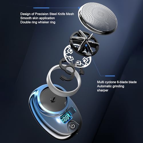 Namolit Barbeador elétrico masculino portátil aparador de barba recarregável navalha com bateria dis