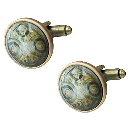 Orion Creations Dr Who. Zeit Lord Glas Cabochon Manschettenknöpfe in Geschenkbox