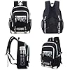 Roffatide Anime Laptop Backpack College Schoolbag Printed Rucksack with USB Charging Port & Headphone Port Black - Image 3