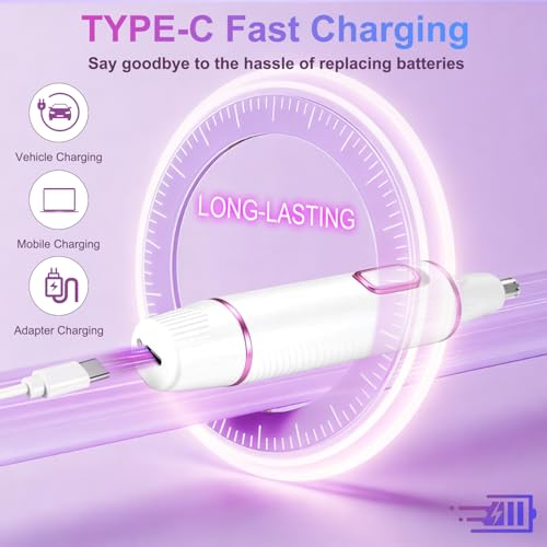 Nose Hair Trimmer for Women,USB Rechargeable Ear and Nose Trimmer,2026 Professiona 2 in 1 Painless Eyebrow & Facial Hair Trimmer Remover,IPX7 Waterproof - image 4