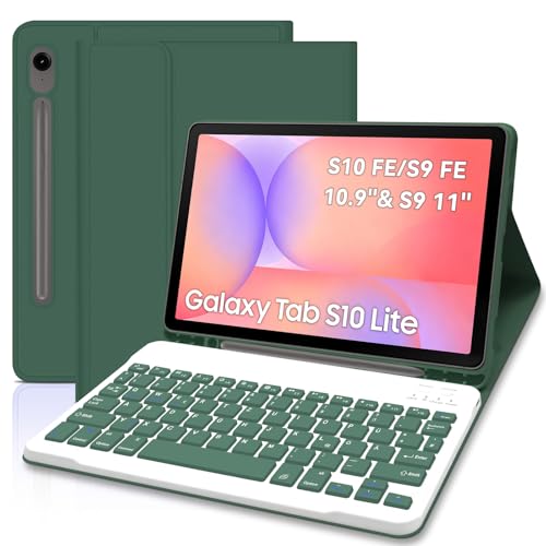 Funda con teclado para Samsung Tab S9 con sujeción magnética estable y ranura de lápiz