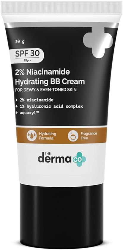 2% Niacinamide Hydrating Bb Cream With 1% Hyaluronic Acid Complex & Aquaxyl, Medium, Matte, All Skin Type - 30 Gm |03 - Warm Beige