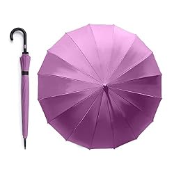 VOGUE Paraguas Mujer Largo Elegante y Exclusivo con 16 varillas. Tejido 100% Eco-Rpet. con botellas de plástico reciclado, en 6 colores. Apertura automática y cierre manual. Sistema Wind Proof.