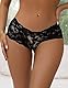 comeondear Brazilian Slip Damen Sexy String Tangas Spitze Unterwäsche Frauen Set Große Größen Höschen Hipster Panties Reizwäsche Unterhosen(2er Pack Schwarz,XL)