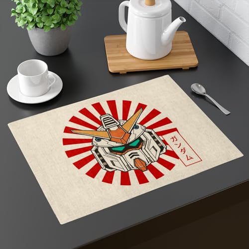 Set de table lin lavable anti-tache grand format robot manga - 3